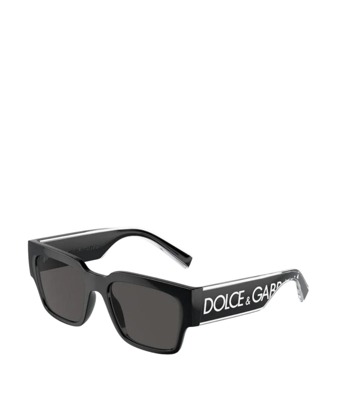 DOLCE&GABBANA Черные пластиковые солнцезащитные очки, фото 1