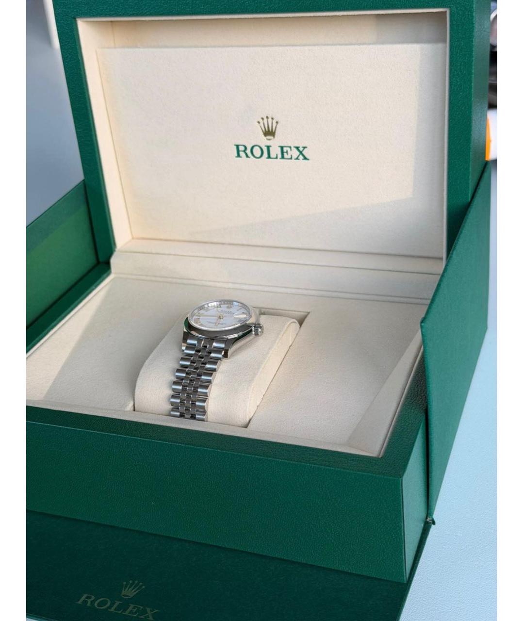 ROLEX Белые металлические часы, фото 3