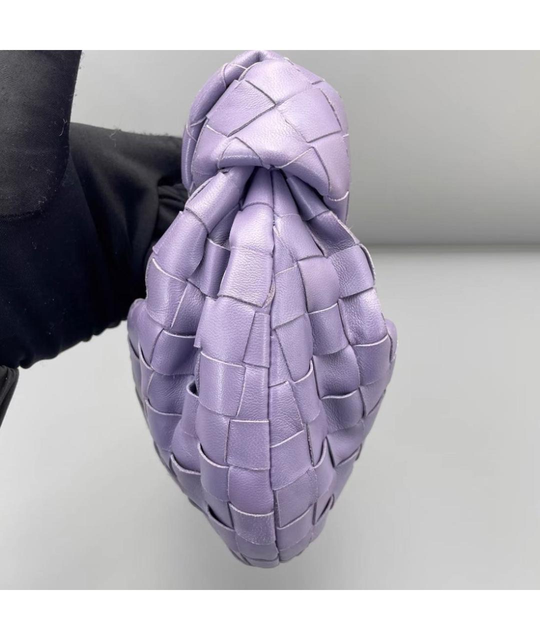BOTTEGA VENETA Фиолетовая кожаная сумка с короткими ручками, фото 3