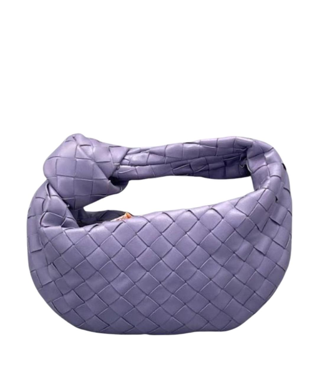 BOTTEGA VENETA Фиолетовая кожаная сумка с короткими ручками, фото 1