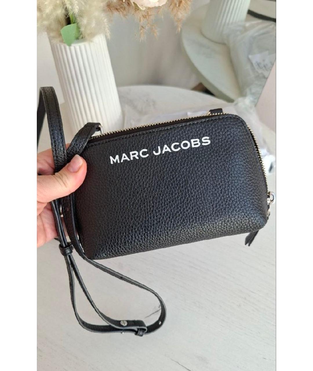 MARC JACOBS Черная кожаная сумка через плечо, фото 2