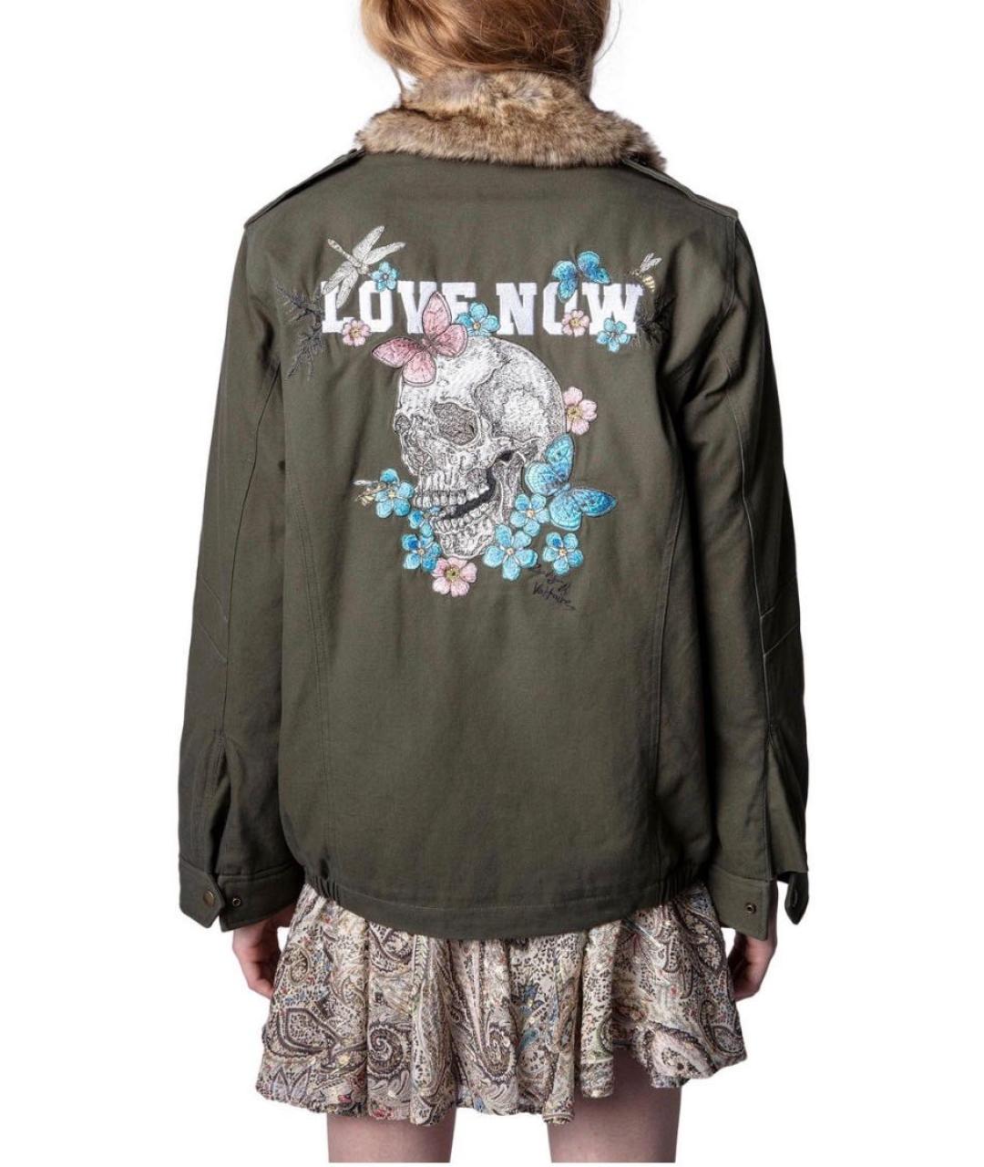 ZADIG & VOLTAIRE Хаки хлопковая куртка, фото 8