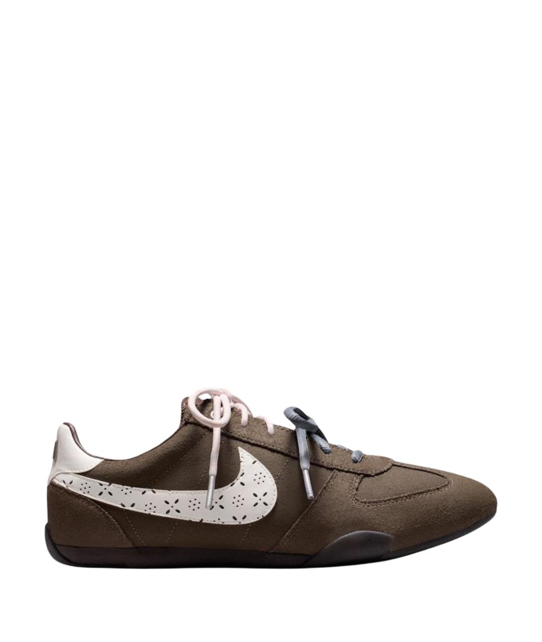 NIKE Коричневые кожаные кроссовки, фото 1