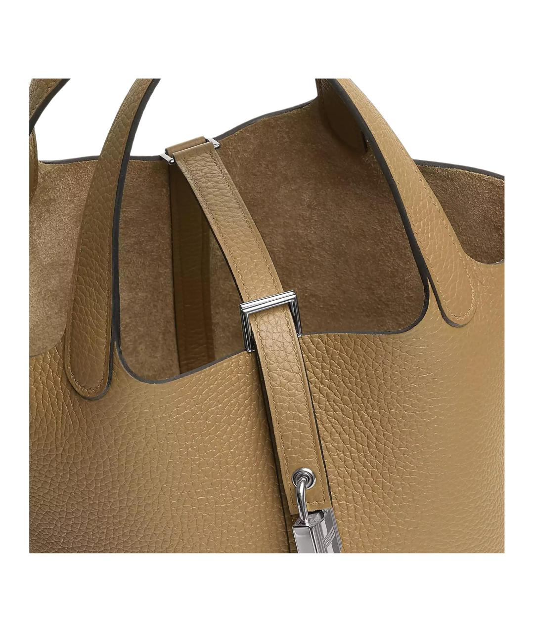 HERMES Коричневая кожаная сумка через плечо, фото 4