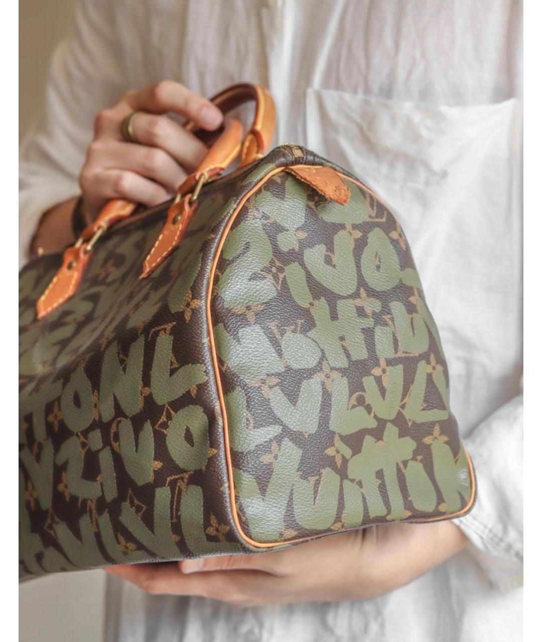 LOUIS VUITTON Хаки сумка с короткими ручками, фото 6