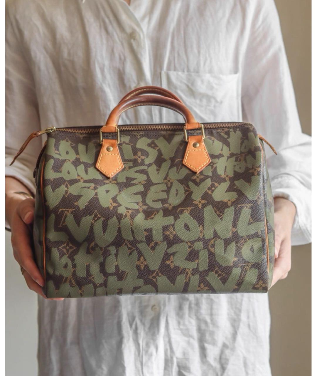 LOUIS VUITTON Хаки сумка с короткими ручками, фото 4