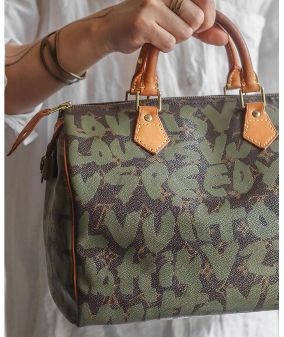 LOUIS VUITTON Хаки сумка с короткими ручками, фото 5