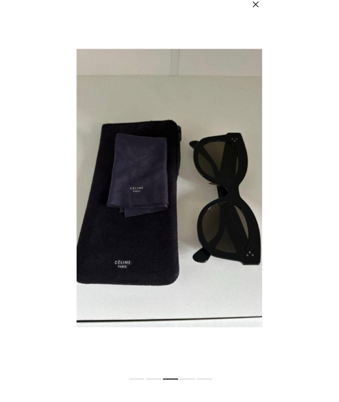 CELINE Черные пластиковые солнцезащитные очки, фото 3