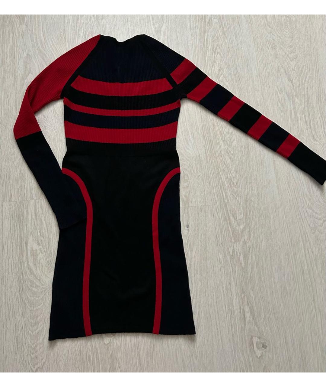 MCQ ALEXANDER MCQUEEN Мульти шерстяное повседневное платье, фото 2
