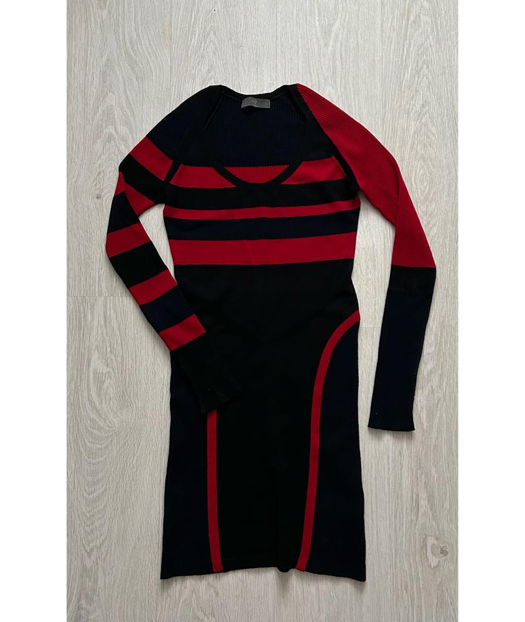 MCQ ALEXANDER MCQUEEN Мульти шерстяное повседневное платье, фото 7