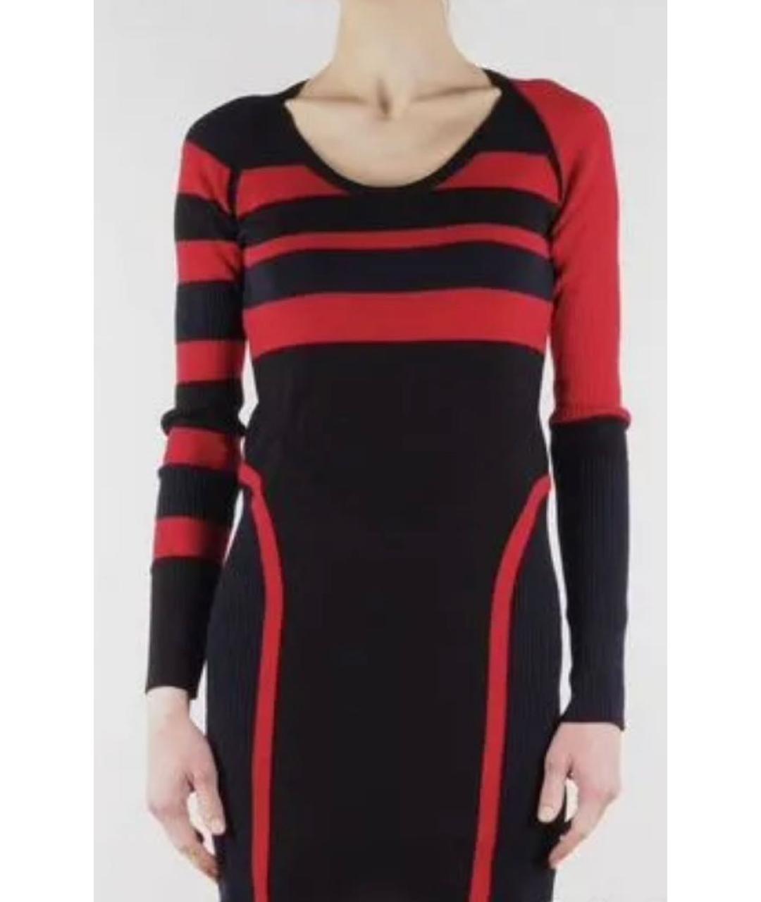 MCQ ALEXANDER MCQUEEN Мульти шерстяное повседневное платье, фото 6