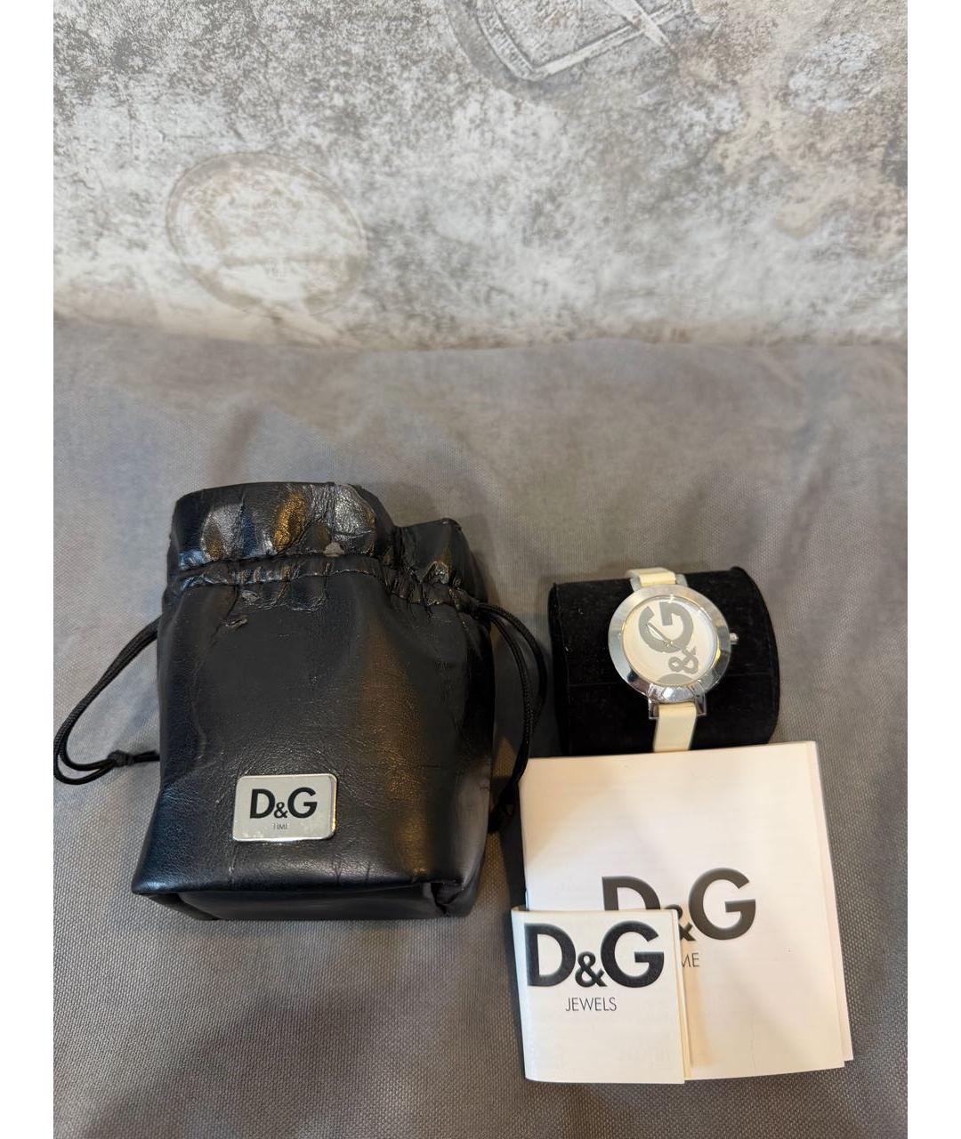 DOLCE&GABBANA Белые серебряные часы, фото 4