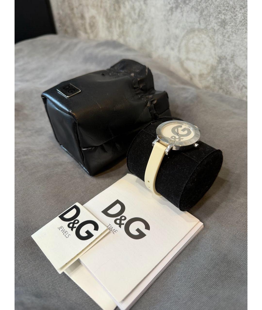 DOLCE&GABBANA Белые серебряные часы, фото 3