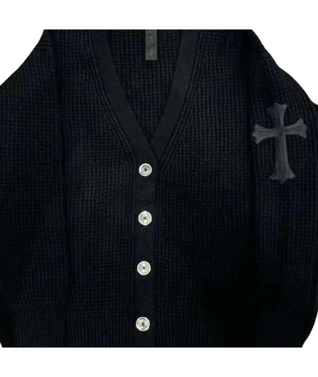 CHROME HEARTS Черный кардиган, фото 3