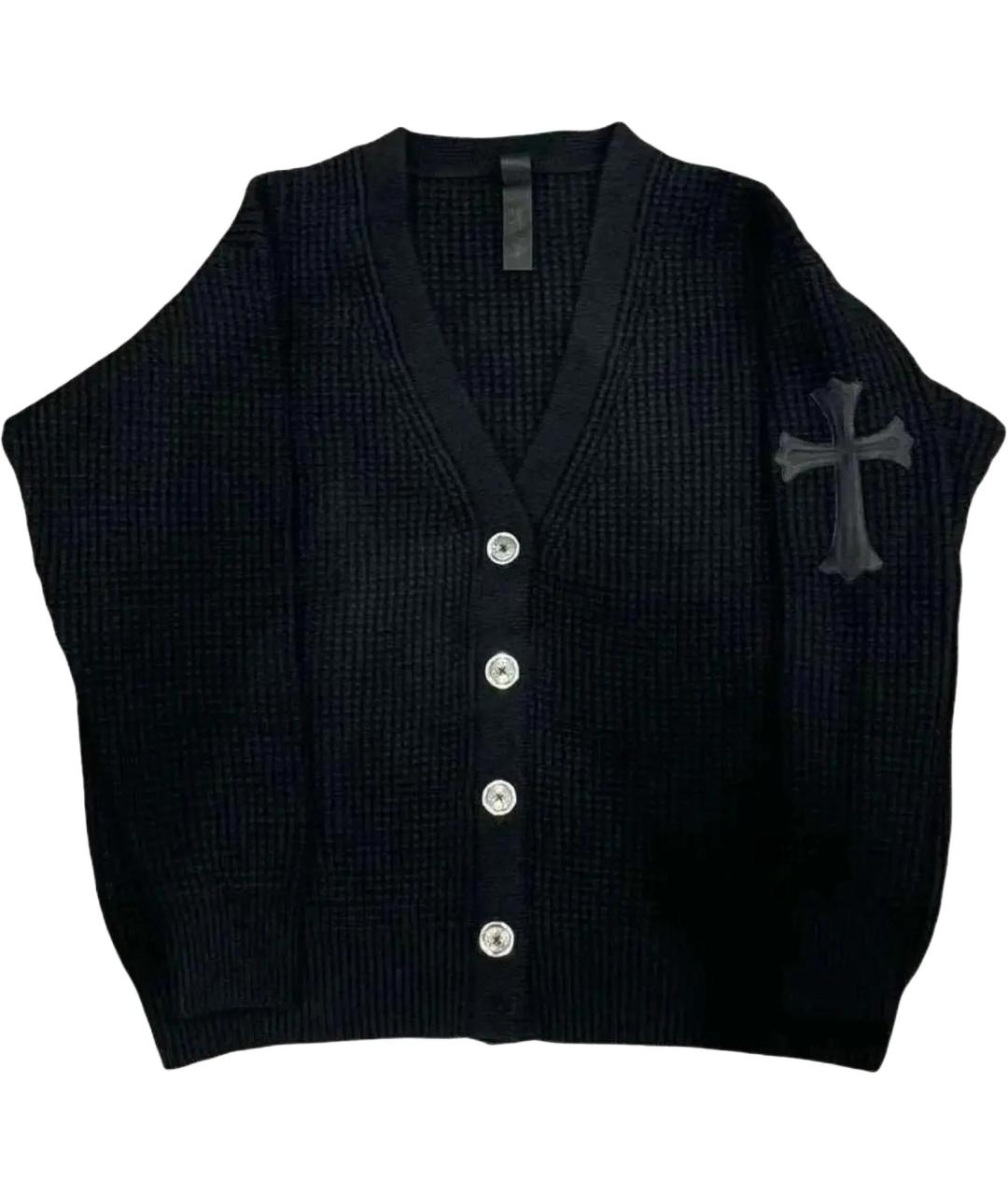 CHROME HEARTS Черный кардиган, фото 1