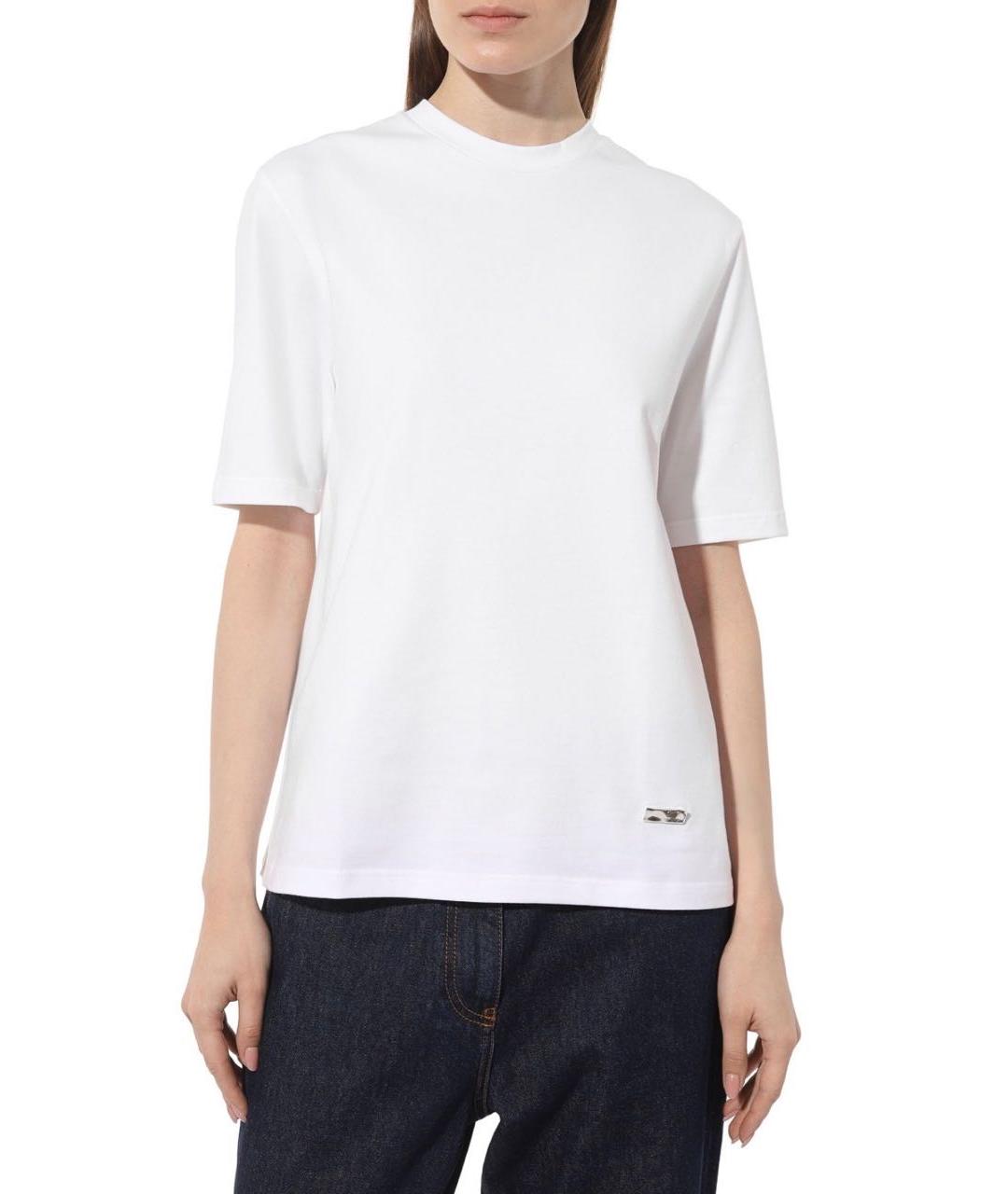 JIL SANDER Белая хлопковая футболка, фото 8