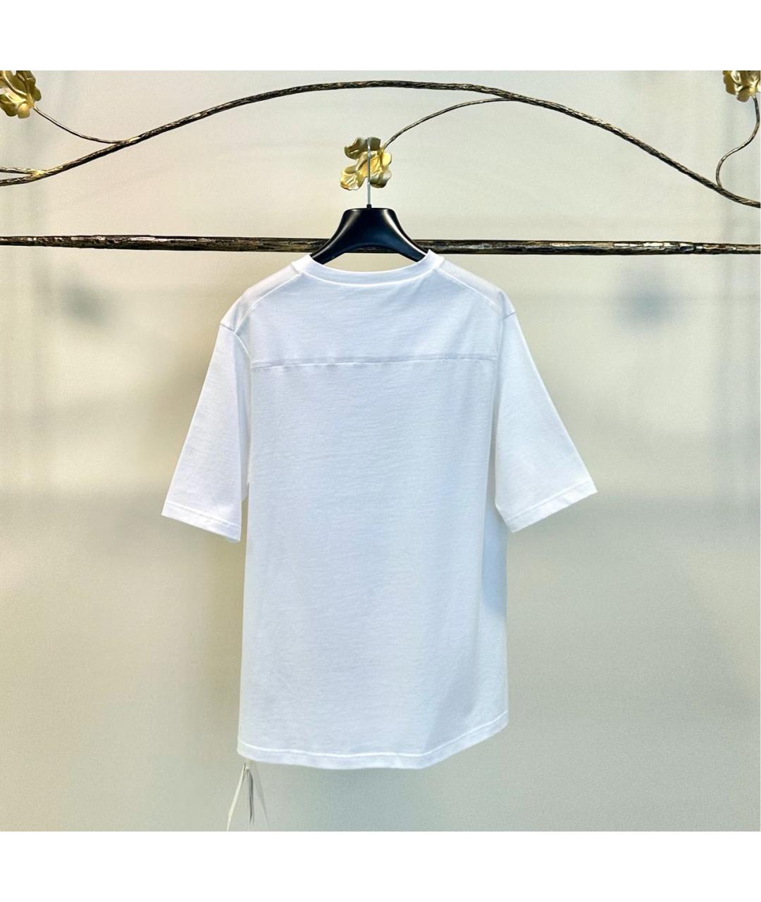 JIL SANDER Белая хлопковая футболка, фото 2