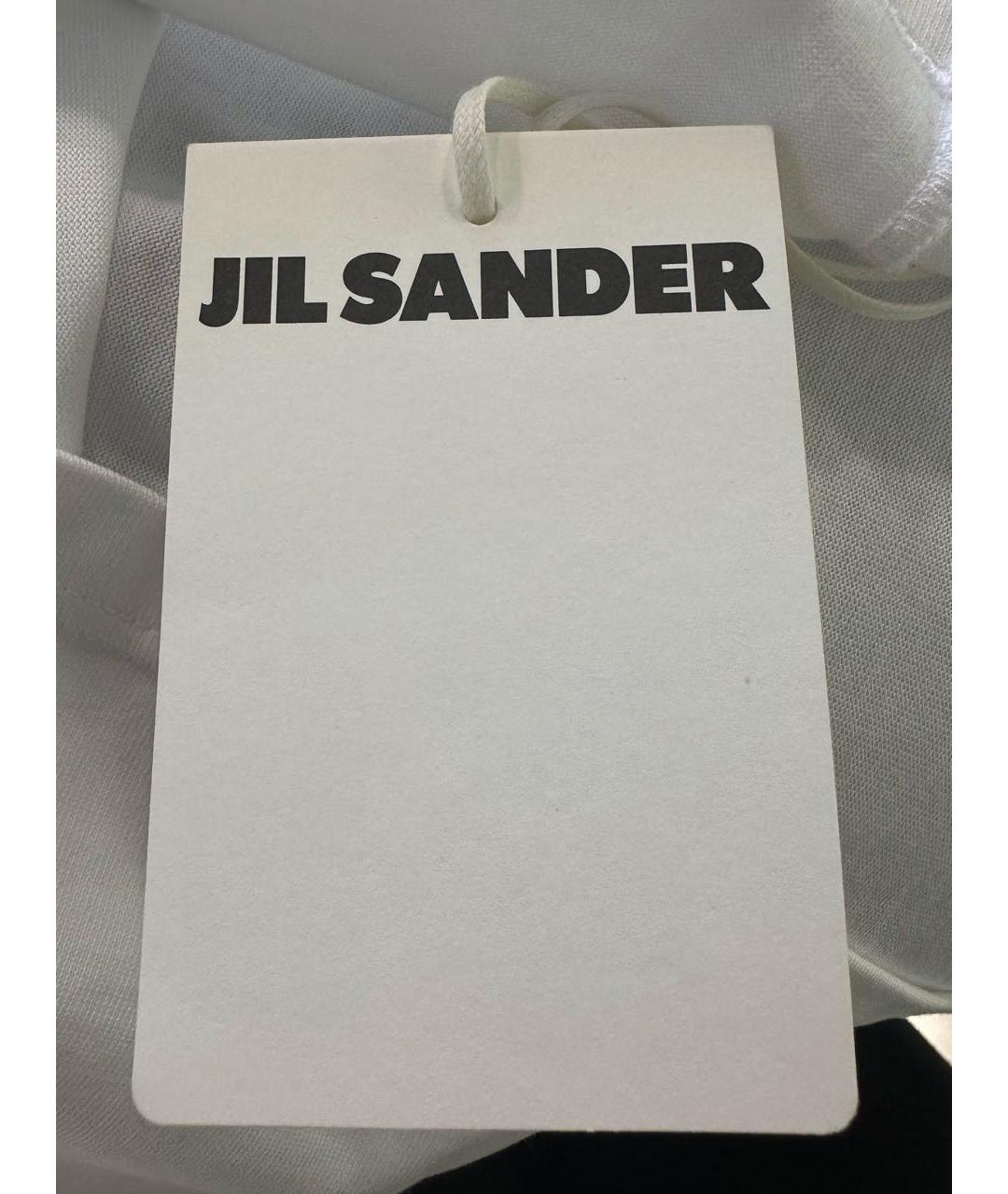 JIL SANDER Белая хлопковая футболка, фото 5