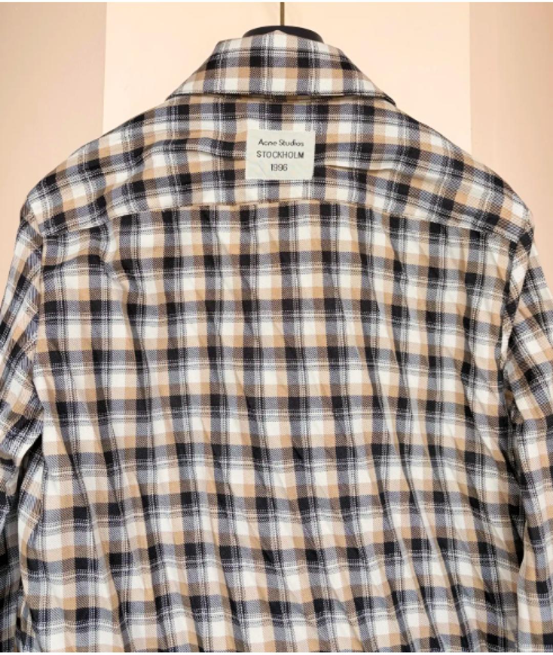 ACNE STUDIOS Коричневая полиэстеровая рубашка, фото 6