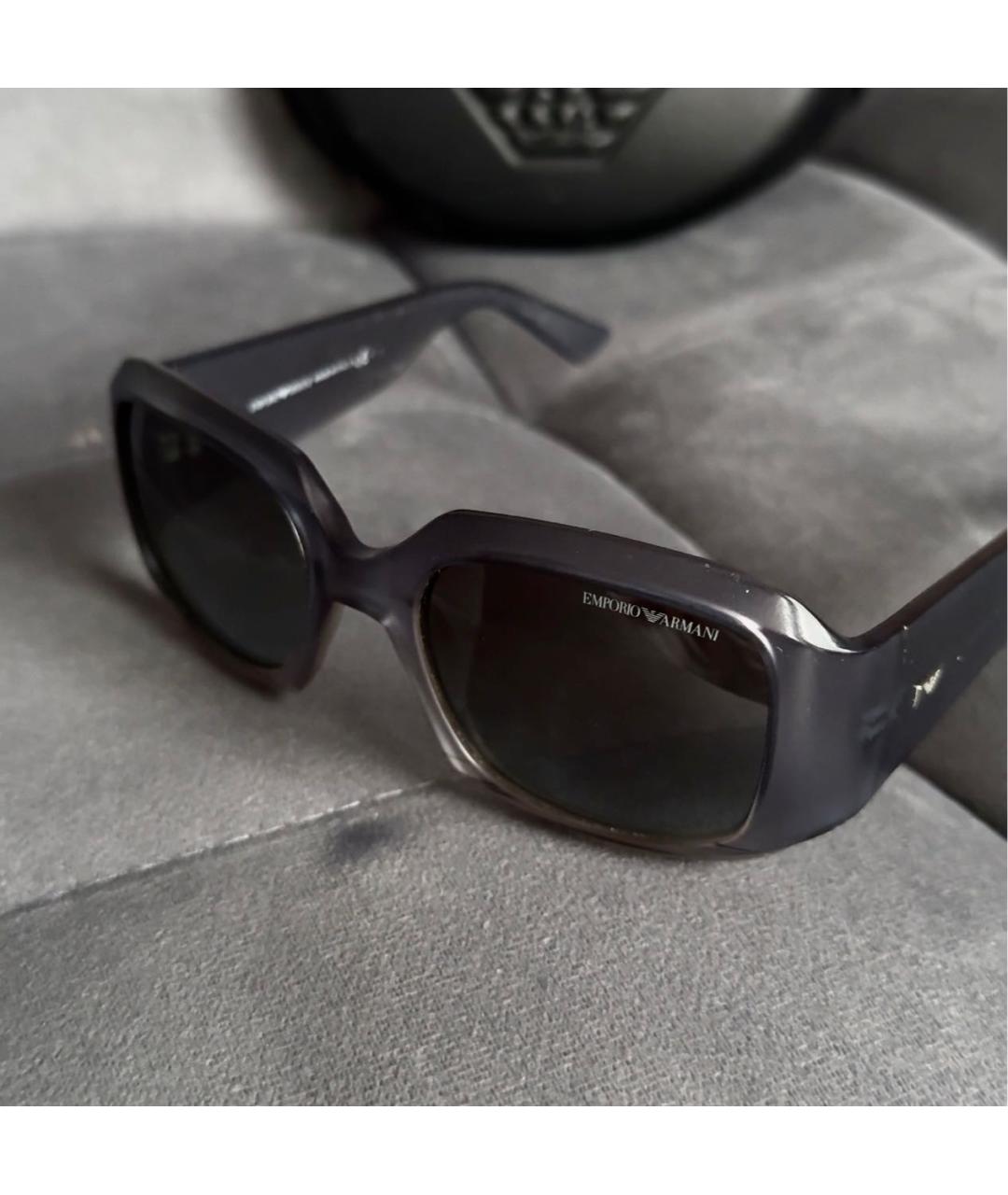 EMPORIO ARMANI Антрацитовые пластиковые солнцезащитные очки, фото 2