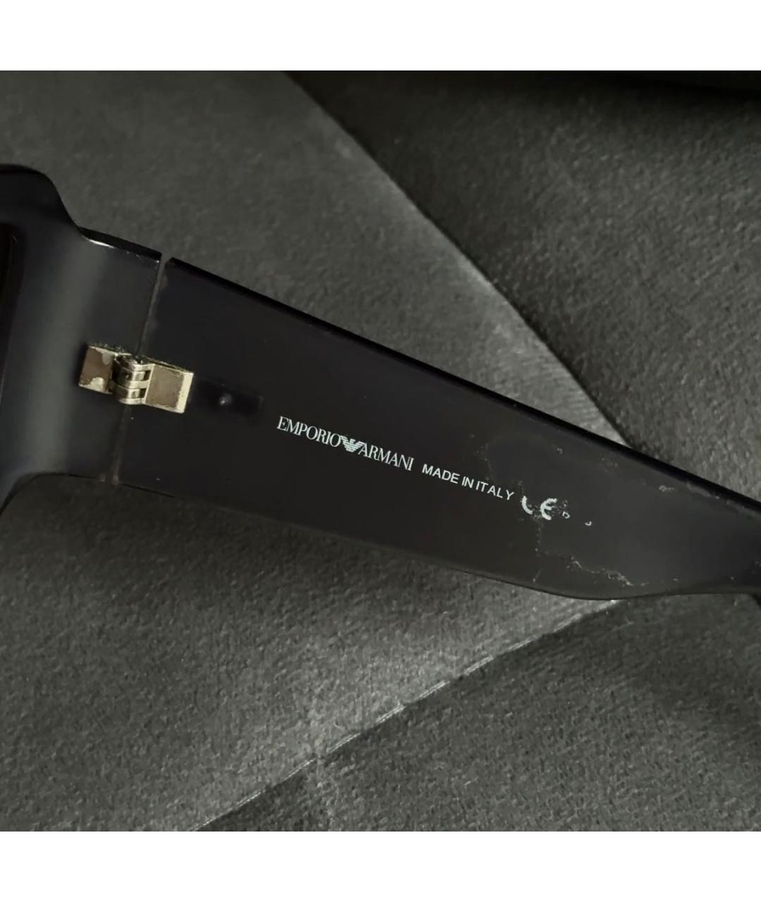 EMPORIO ARMANI Антрацитовые пластиковые солнцезащитные очки, фото 3