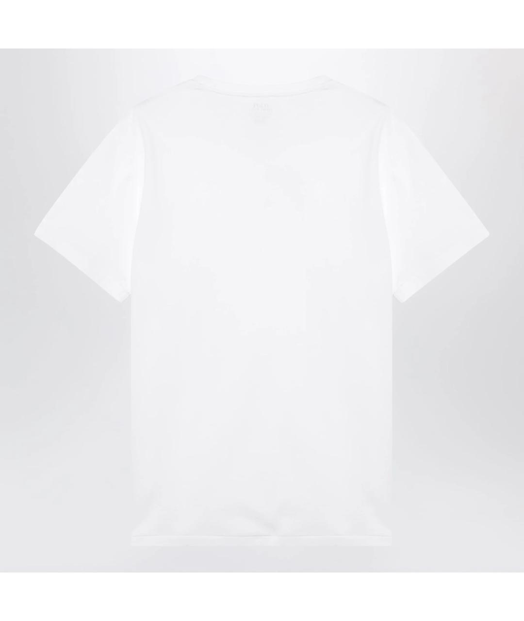 POLO RALPH LAUREN Белая хлопковая футболка, фото 2