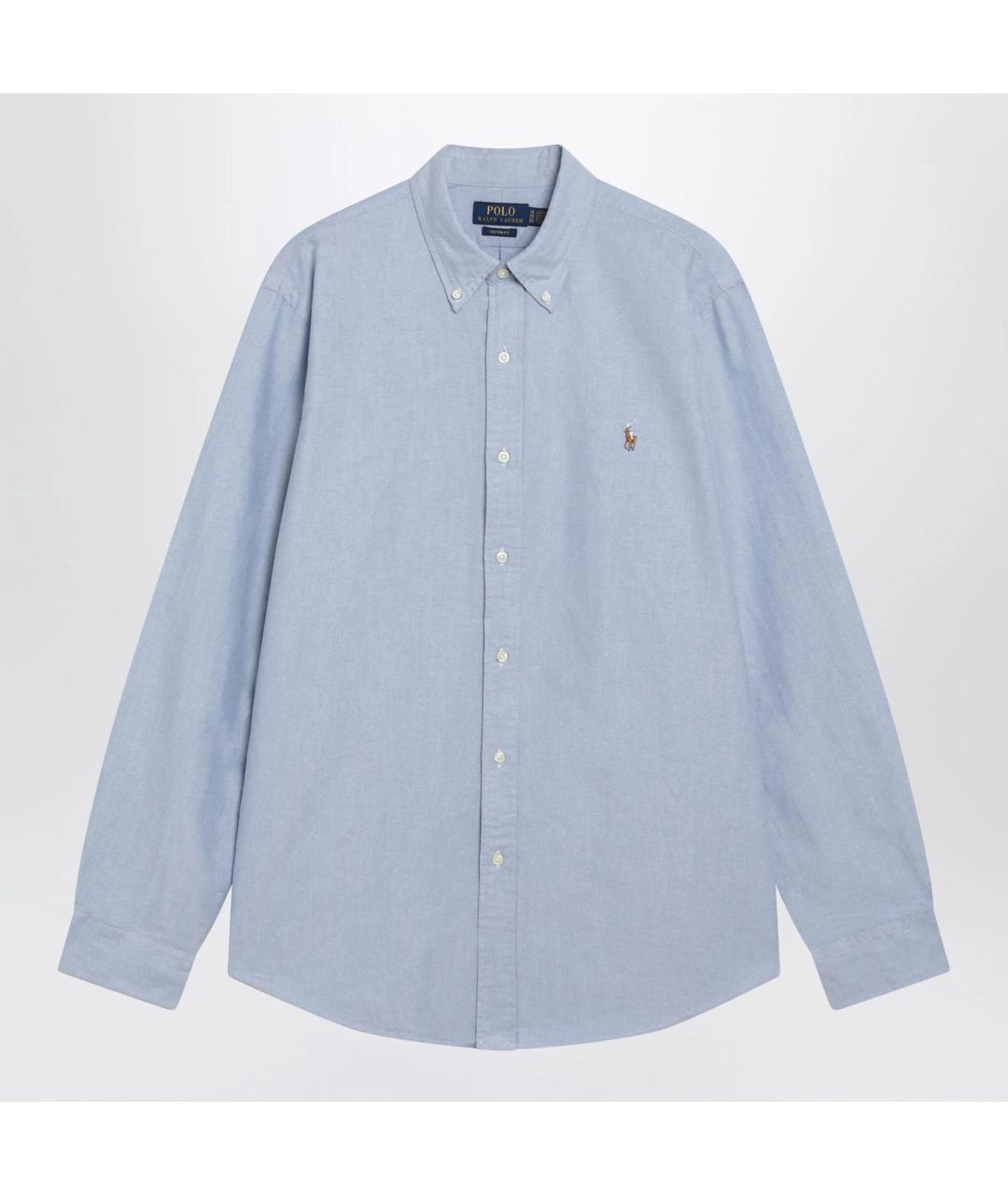 POLO RALPH LAUREN Голубая хлопковая кэжуал рубашка, фото 3