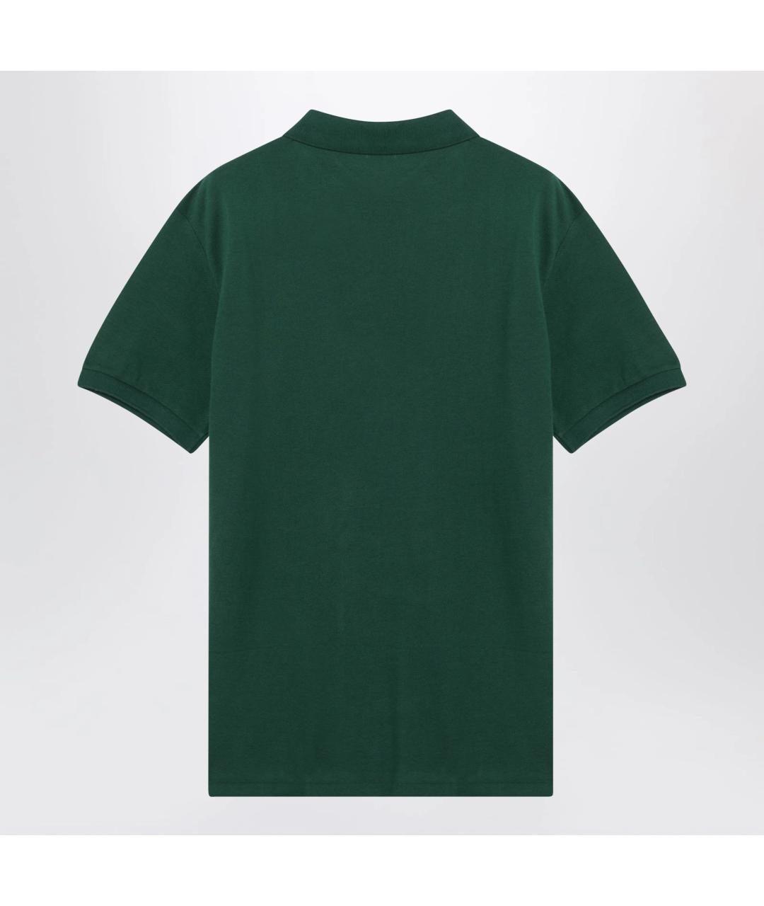POLO RALPH LAUREN Зеленое хлопковое поло с коротким рукавом, фото 2