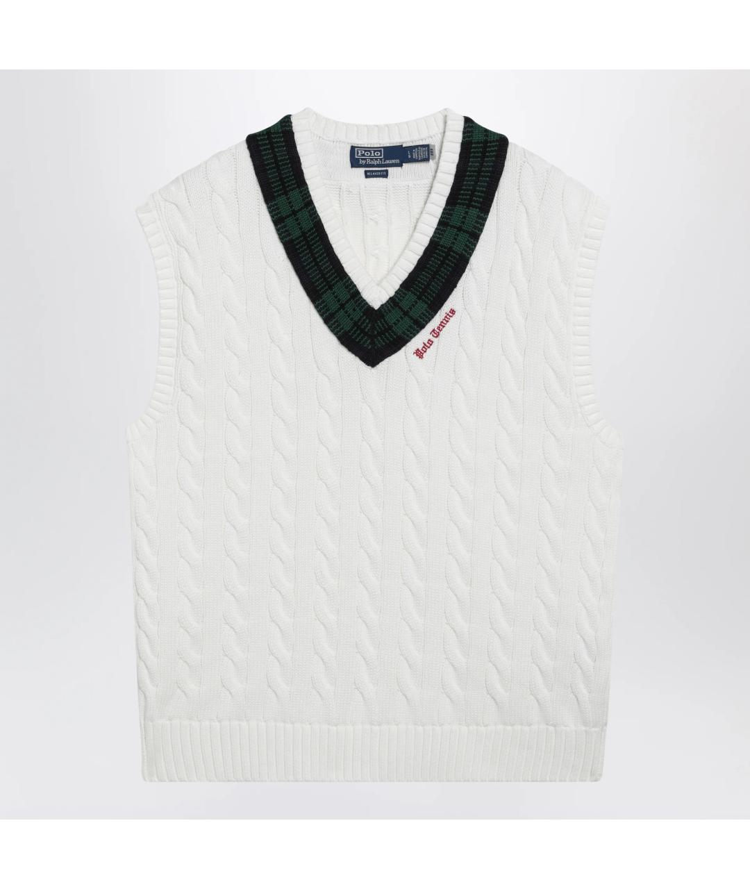 POLO RALPH LAUREN Белая хлопковая жилетка, фото 3