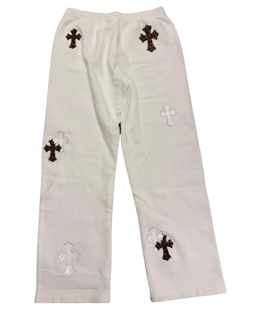 CHROME HEARTS Белые прямые брюки, фото 2
