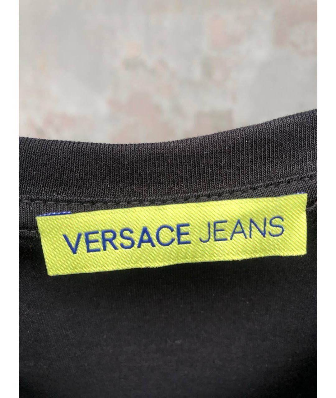 VERSACE COLLECTION Черная хлопковая футболка, фото 2