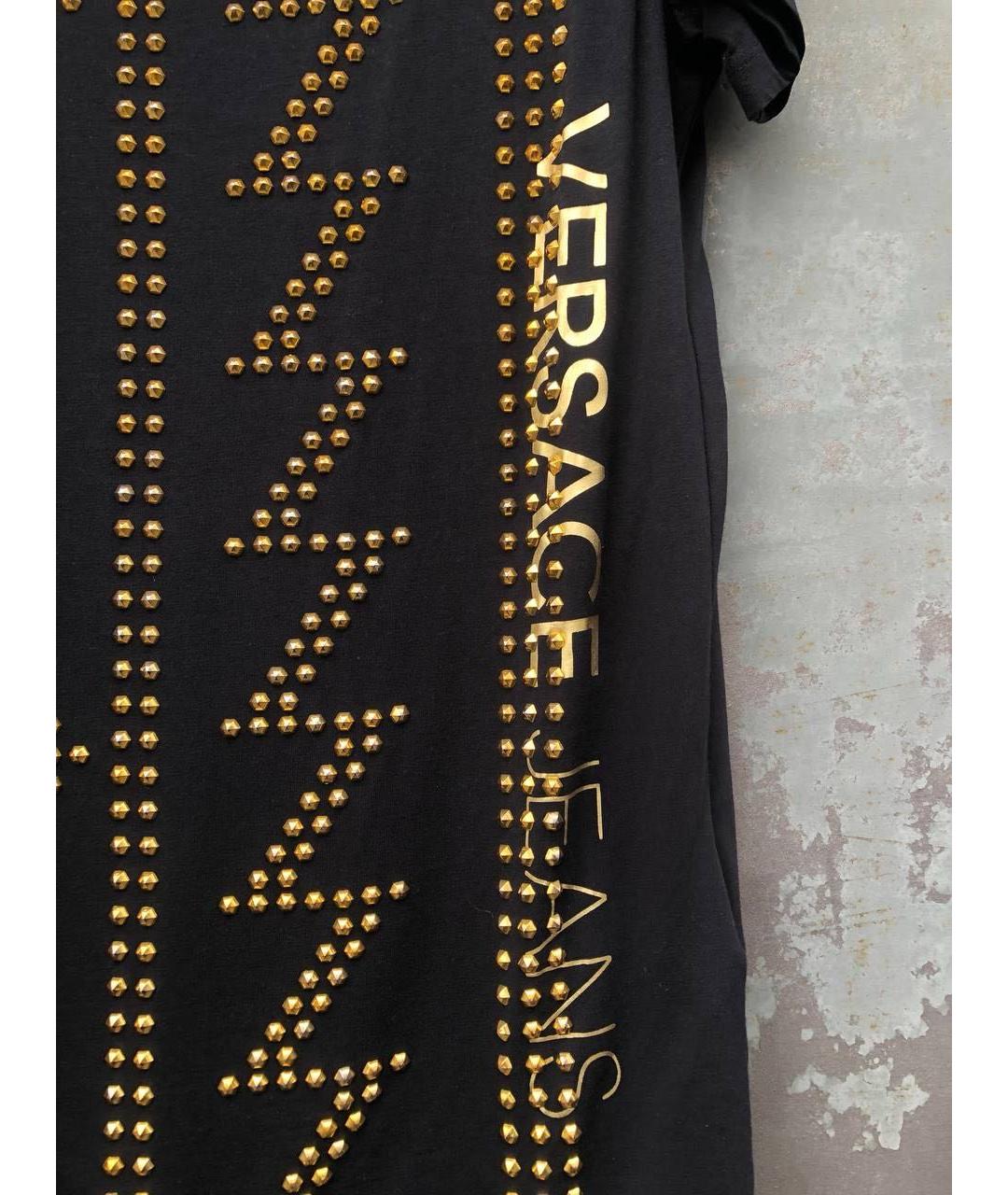 VERSACE COLLECTION Черная хлопковая футболка, фото 5