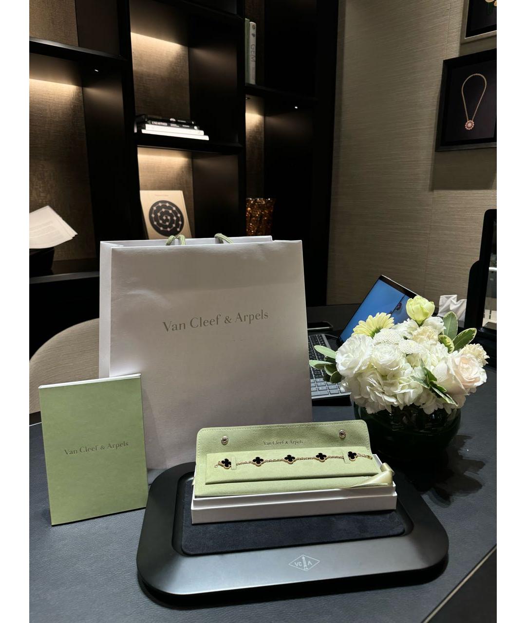 VAN CLEEF & ARPELS Черный браслет из желтого золота, фото 4