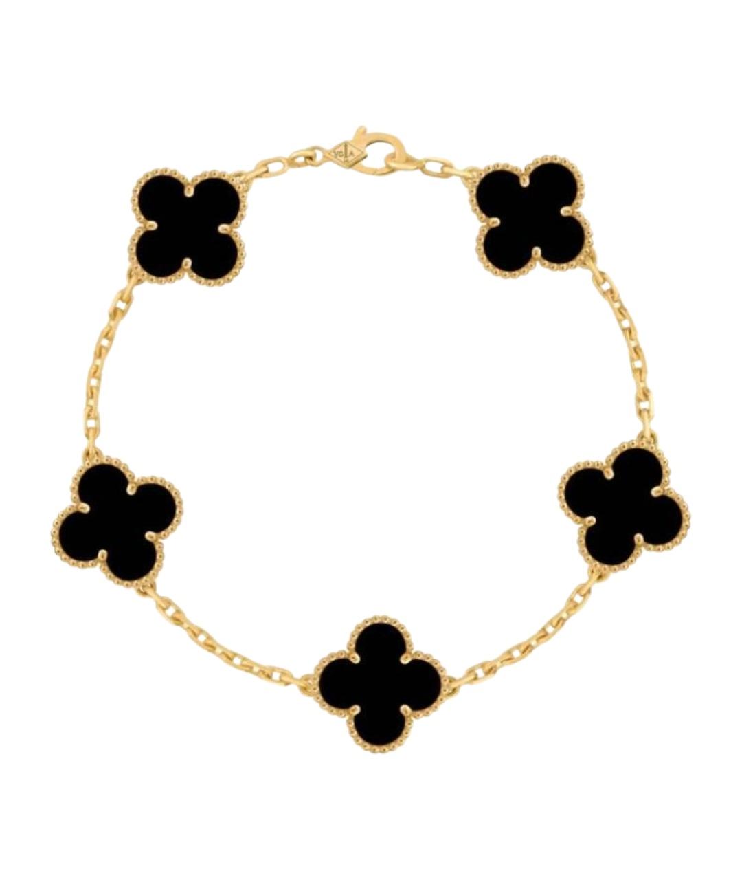 VAN CLEEF & ARPELS Черный браслет из желтого золота, фото 1