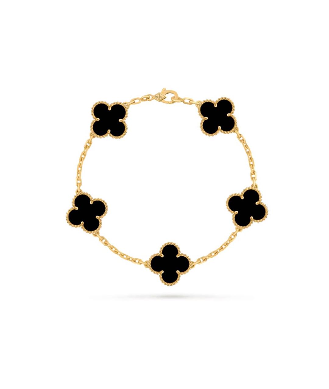 VAN CLEEF & ARPELS Черный браслет из желтого золота, фото 5