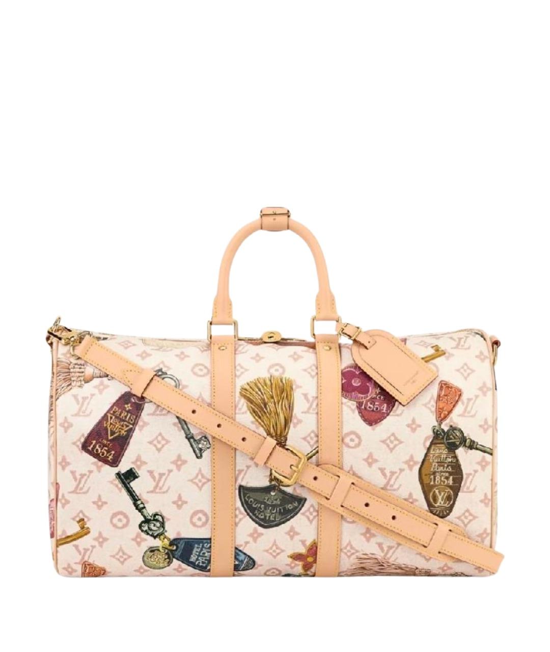 LOUIS VUITTON Бежевая кожаная дорожная/спортивная сумка, фото 1
