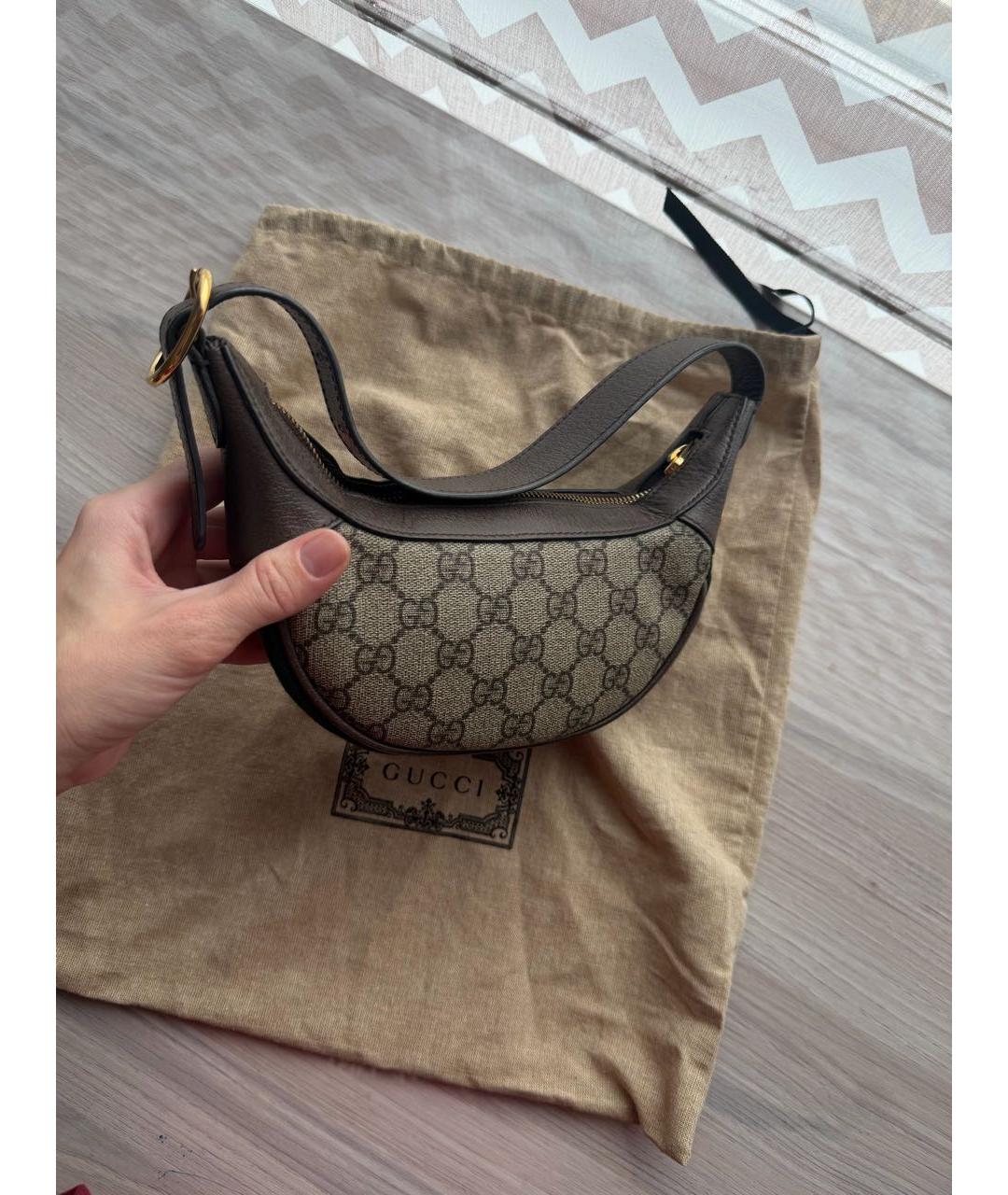 GUCCI Коричневая сумка с короткими ручками, фото 2