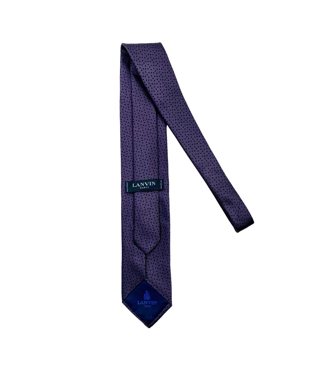 LANVIN Фиолетовый шелковый галстук, фото 2