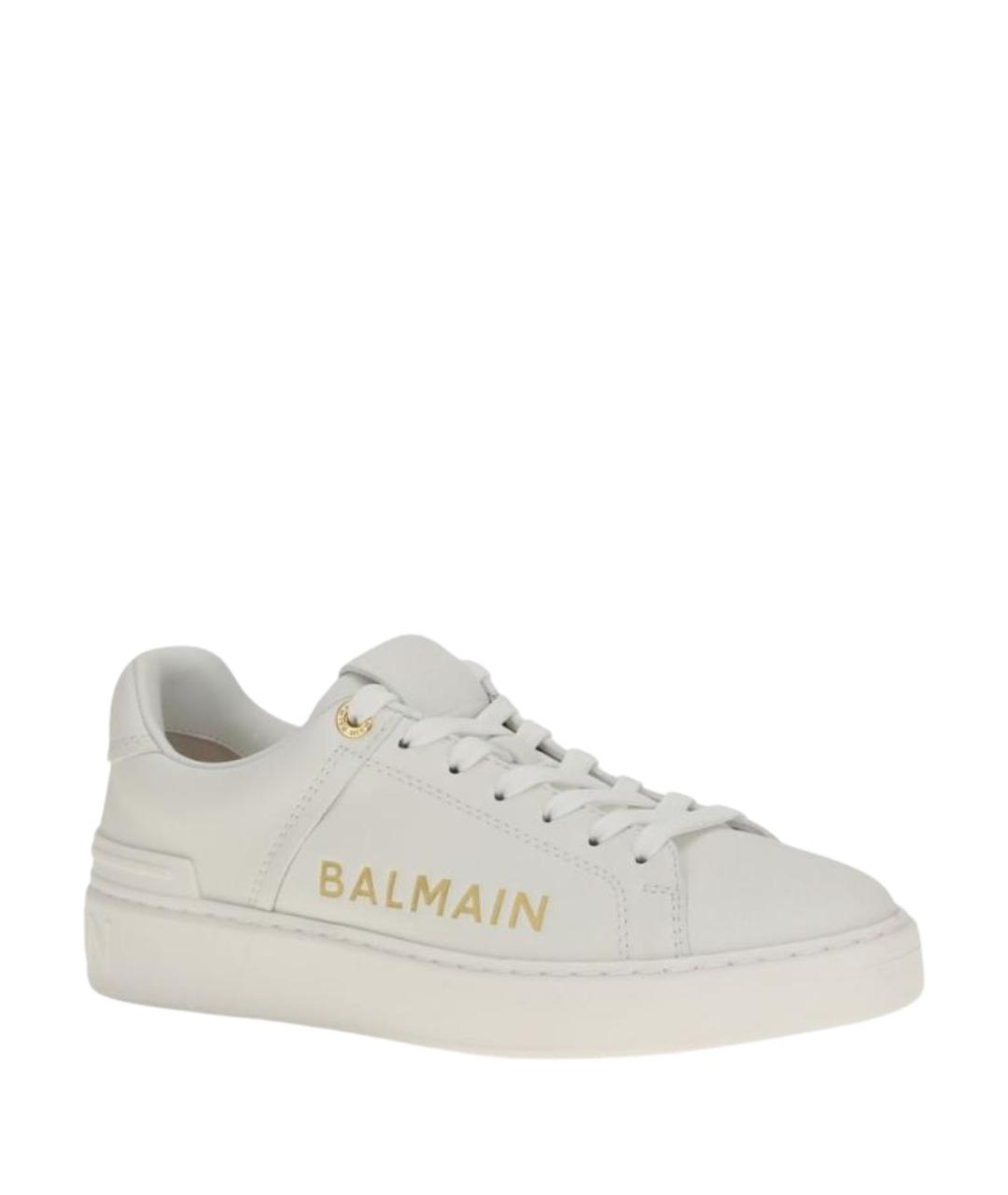 BALMAIN Белые кожаные кроссовки, фото 2