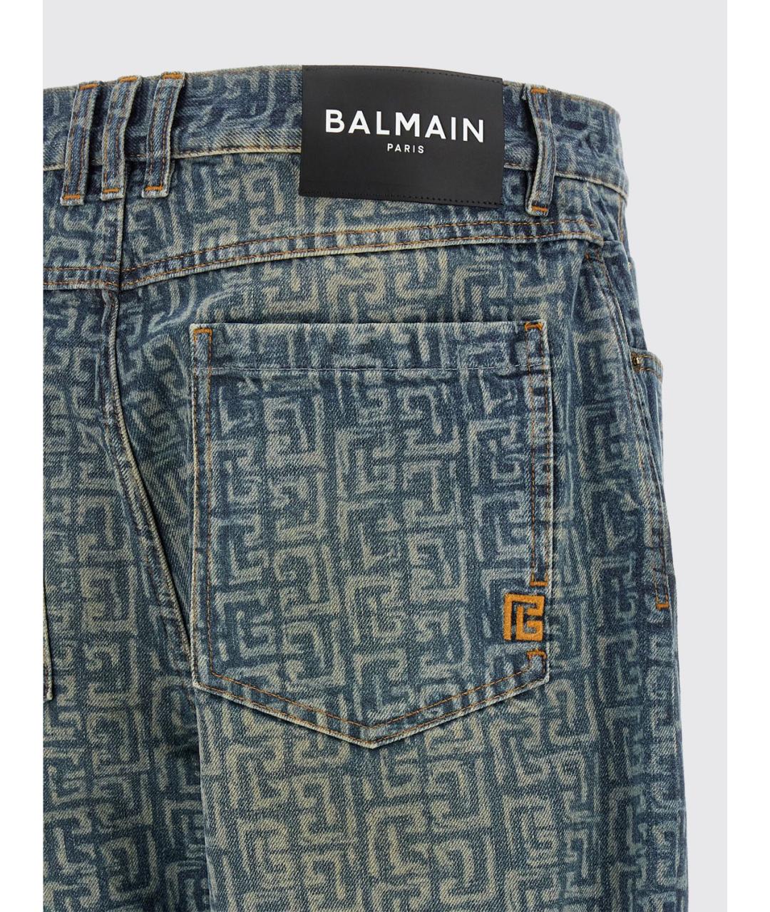 BALMAIN Серые хлопковые прямые джинсы, фото 5