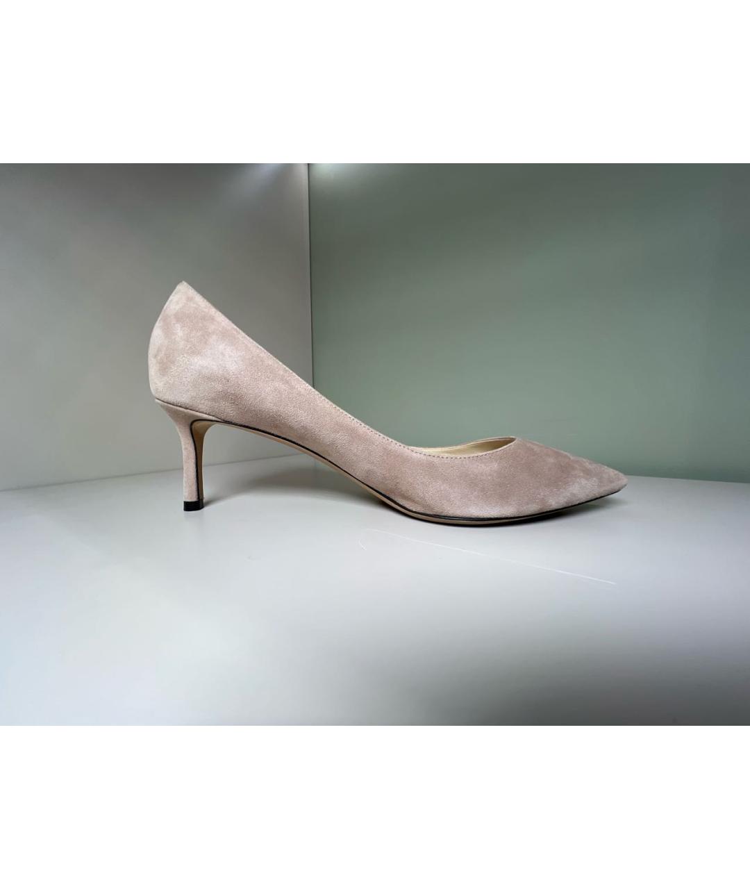 JIMMY CHOO Коралловые замшевые туфли, фото 5