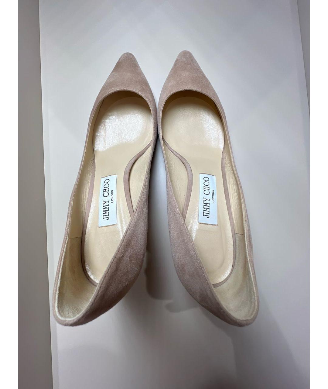 JIMMY CHOO Коралловые замшевые туфли, фото 3