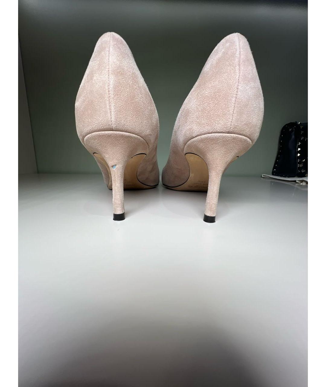 JIMMY CHOO Коралловые замшевые туфли, фото 4