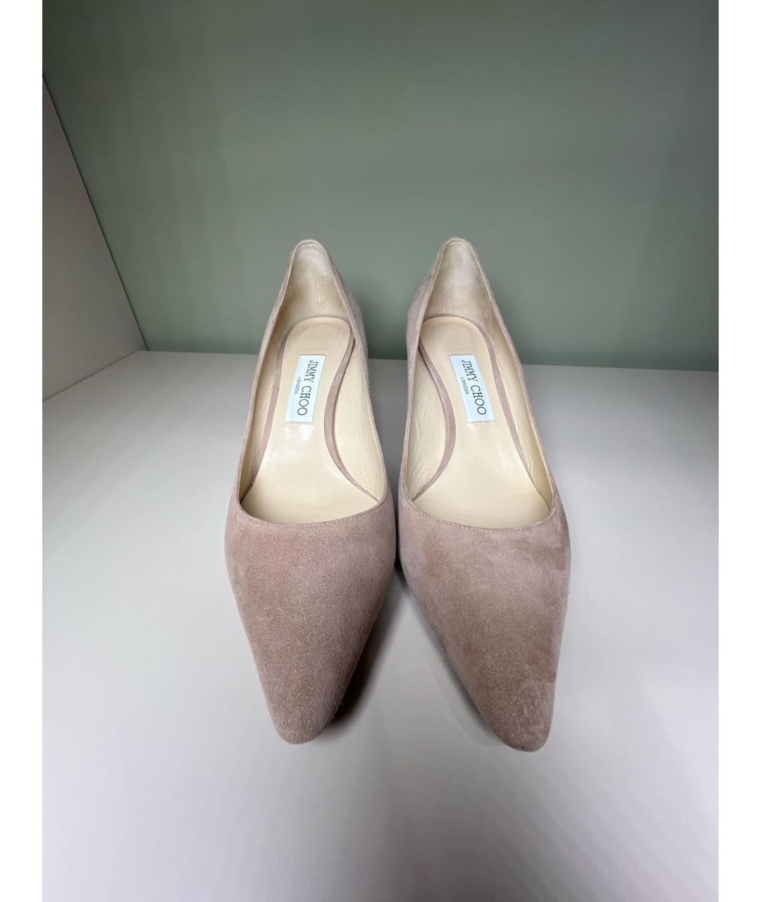 JIMMY CHOO Коралловые замшевые туфли, фото 2