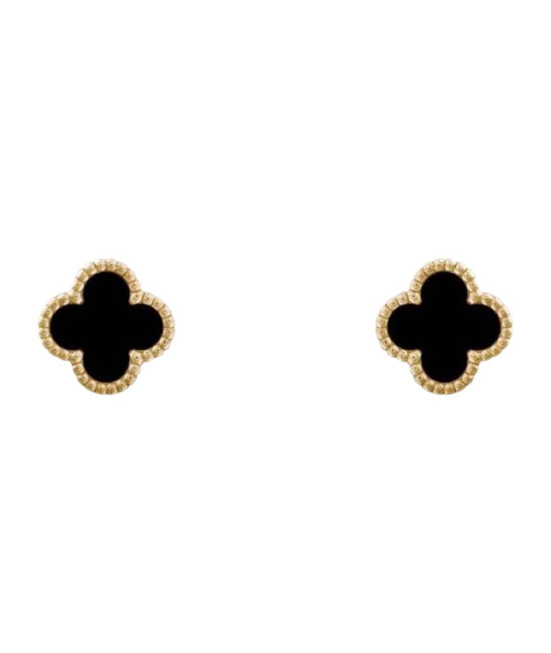 VAN CLEEF & ARPELS Черные серьги из желтого золота, фото 1