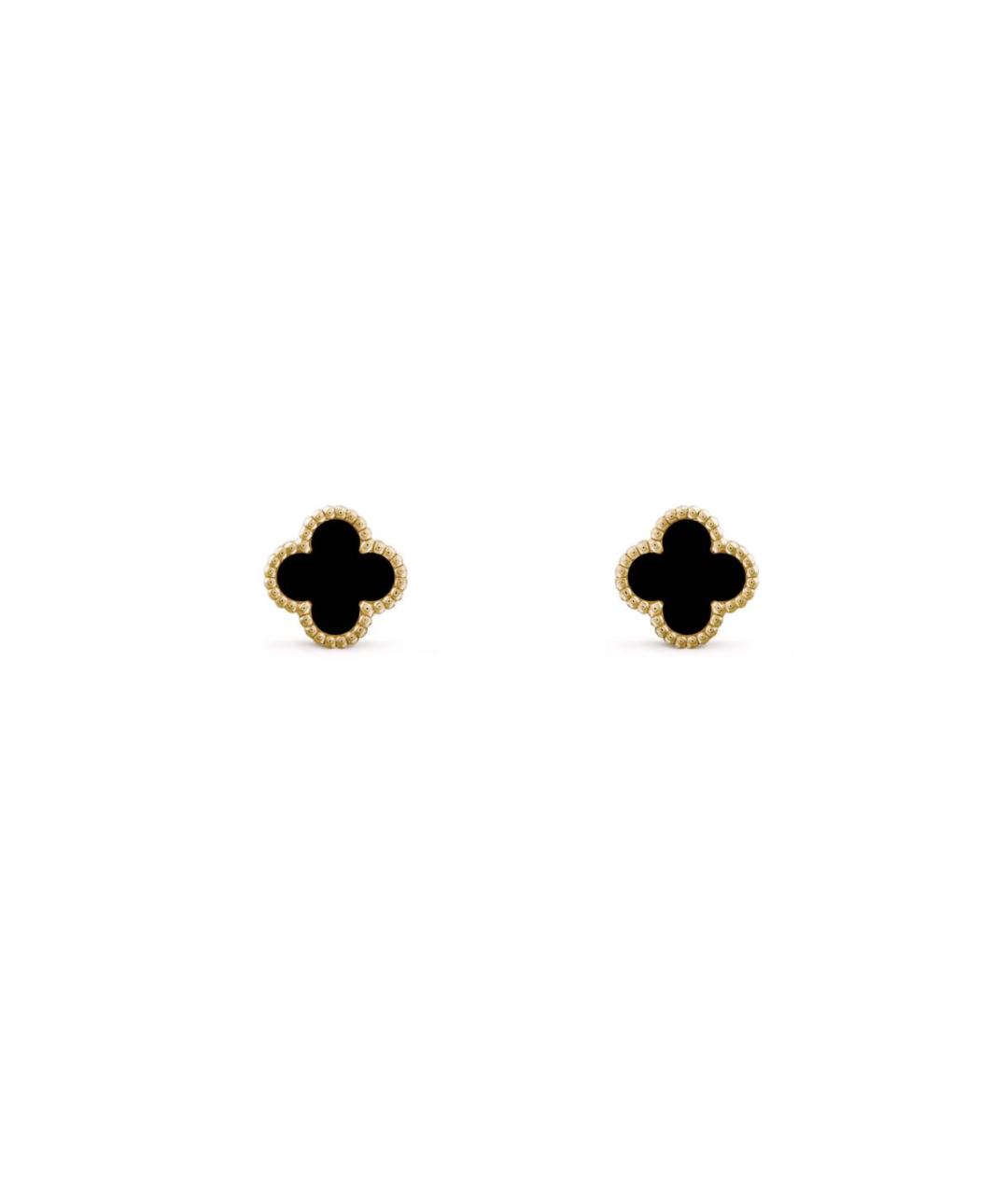 VAN CLEEF & ARPELS Черные серьги из желтого золота, фото 5