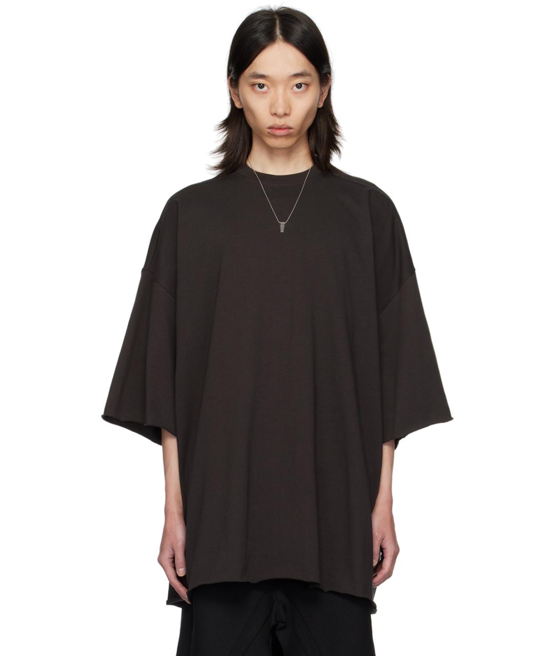 RICK OWENS Черная хлопковая футболка, фото 2