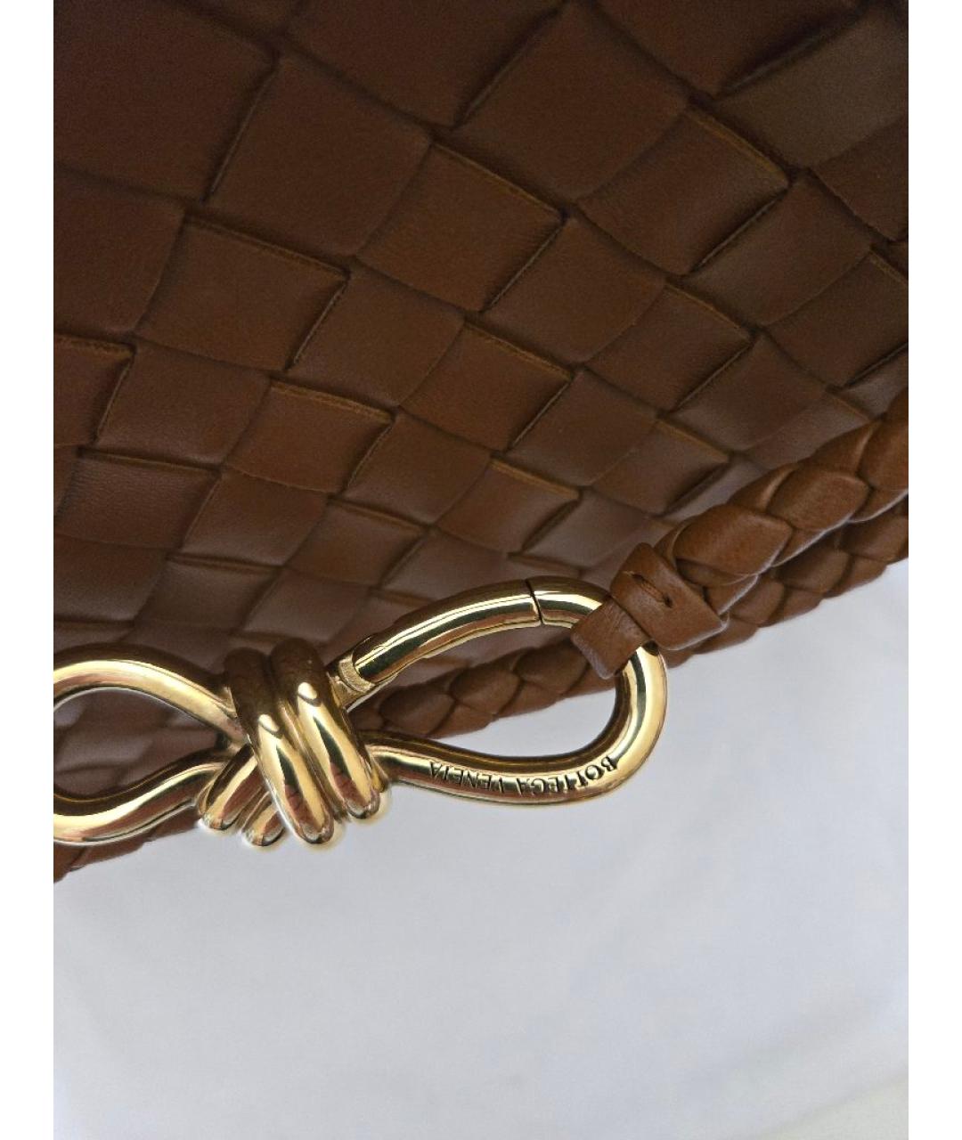 BOTTEGA VENETA Коричневая кожаная сумка тоут, фото 9