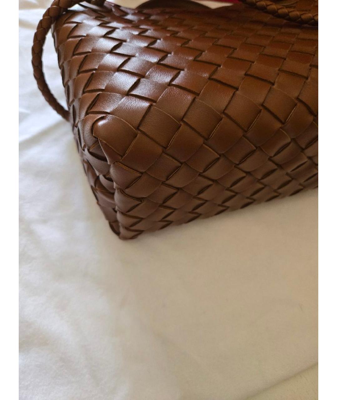 BOTTEGA VENETA Коричневая кожаная сумка тоут, фото 7