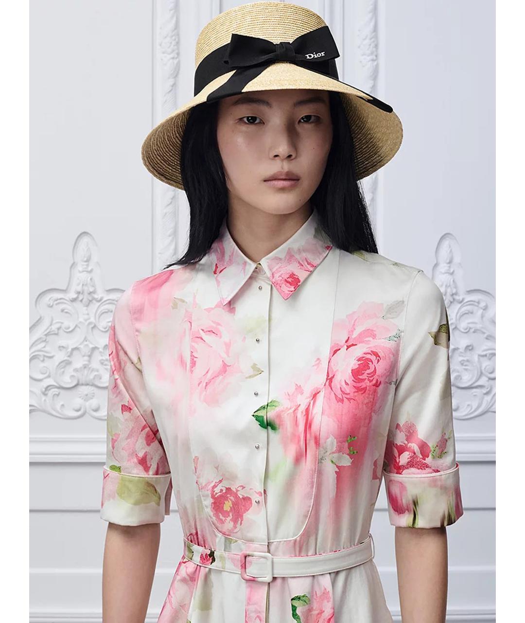 CHRISTIAN DIOR Бежевая соломенная шляпа, фото 2